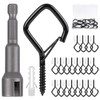RELBRO Q Hanger Hooks, 2.2 Inch Metal Screw Hooks with