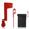 Galvanized Steel Folding Wall Mount Mailbox Flag, 180° Rotating Mailbox