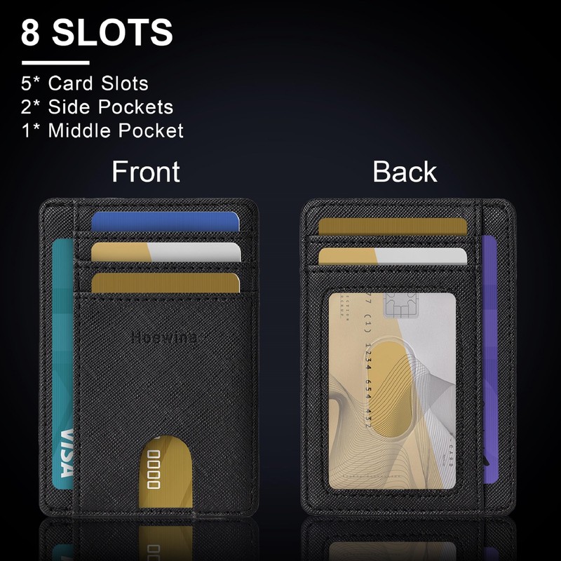 Hoewina Wallet for Men, Credit Card Holder, Slim Minimalist Wallet,