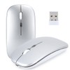 Wireless Mouse 2.4G Rechargeable USB Wireless Gaming Mouse with LED