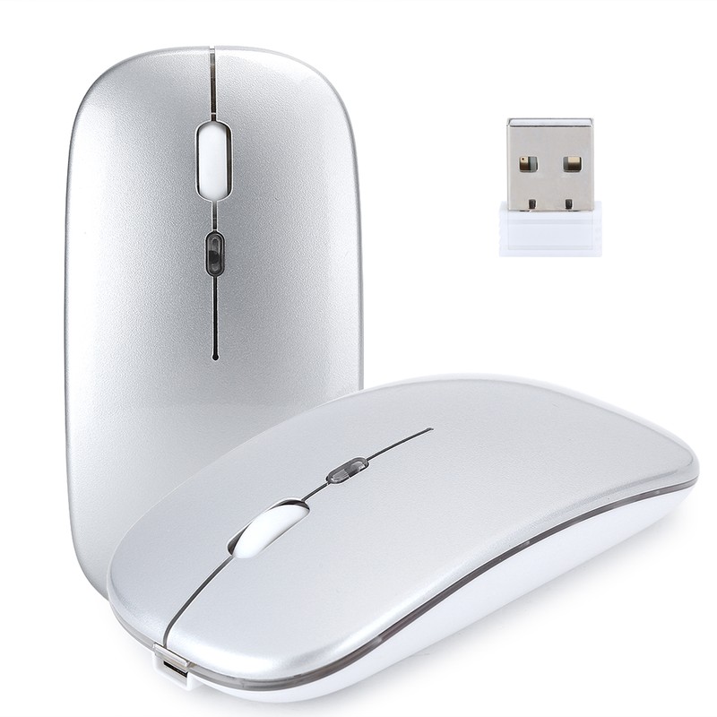 Wireless Mouse 2.4G Rechargeable USB Wireless Gaming Mouse with LED