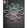 Pullther Carabiners, Large, Rustproof, Ultra Lightweight, Aluminum, Outdoor, Key Carabiner,