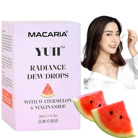 YUII Dew Drops Glow Face Care Hydrating Face Serum with Niacinamide and Vitamin E | Lightweight Vegan and Cruelty Free (Japanese Recipe) Formula