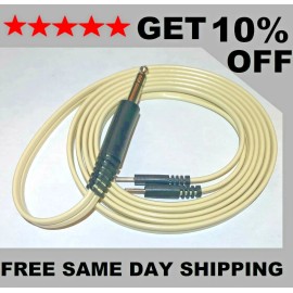 cmedproducts HIGH QUALITY INTERFERENTIAL STEREO LEAD WIRES for DYNATRON 550 PLUS 72" BLACK