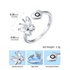 Adjustable Initial Butterfly Ring - Sterling Silver Cubic Zirconia Open