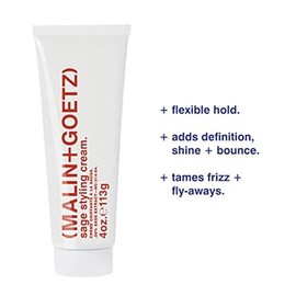 Malin + Goetz Crema de Salvia - Productos Capilares Antiencrespamiento para Brillo y Volumen - Fijación Flexible - Veganos, Libres de Crueldad - 113 g
