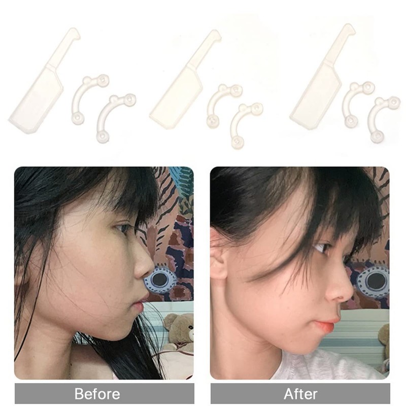 VANANA 3 Sizes Invisible Nose Lifter, Soft Silicone Nose Straightener