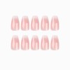 JUSTOTRY Pack of 24 Pink Coffin Nails for Gluing, Medium,