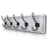 Rustic Coat Rack - Wall Mounted Whitewash 24" Entryway Coat