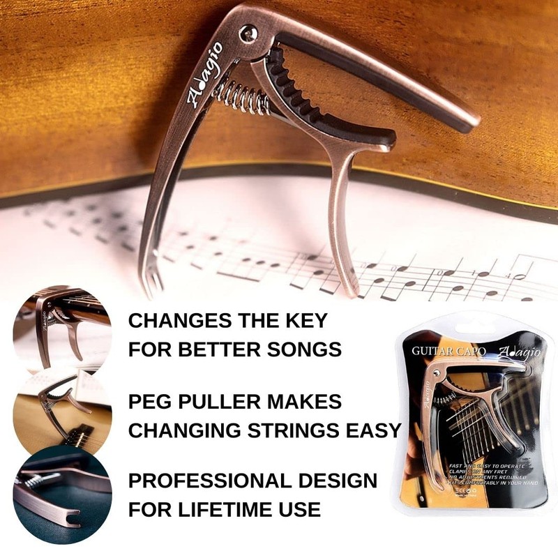 Adagio Pro DELUXE CAPO Suitable For Acoustic & Electric Guitars