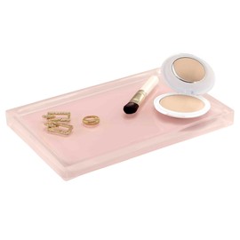IZOD - Tray, Resin Countertop Accessories, Dorm Room Essentials, Perfect for Bathroom or Vanity (Marina Collection, Pink)