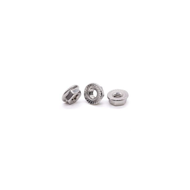 Glvaner M12-1.75 Thread Size (10 pcs) Stainless Steel Serrated Flange