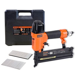 Valu-Air SF5040 Pneumatic Brad Nailer – 18 Gauge 2-in-1 Air Nail Gun & Stapler, Lightweight Aluminum Body, Ideal for Woodworking, DIY Projects, Includes Case (Air Compressor Required)