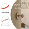 [PATIKIL] 3.9" Length Wire Keychain Cable 16pcs Stainless Steel Key