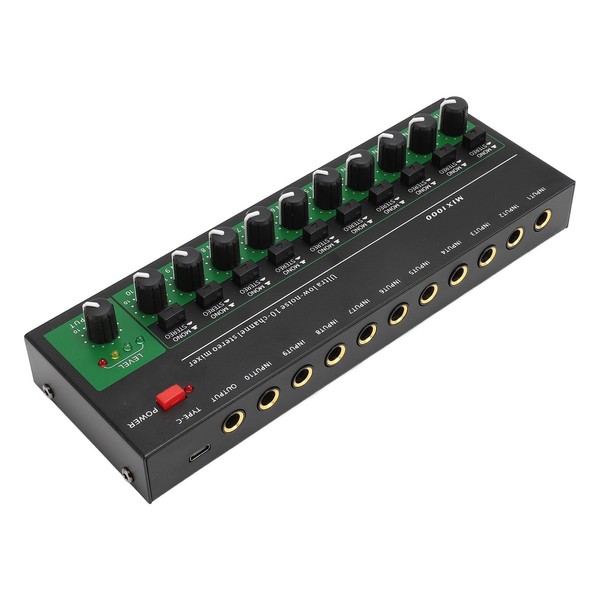 10 Channel Sound Mixer, Multi-Channel Audio Processor, Low Noise Stereo