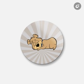 Unbranded Yogi Bear Cartoon Boo Boo Sleeping | 4'' X 4'' Round Decorative Magnet