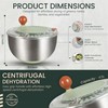 Stainless Steel Salad Spinner 5 Qt, Vegetable & Fruit Washing