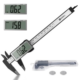 HARDELL Caliper Measuring Tool 6 Inch,Vernier Caliper Digital Micrometer with Large LCD Screen, Auto-Off,Easy Switch from Inch Metric,Electronic Ruler,Perfect for Household/Woodwork