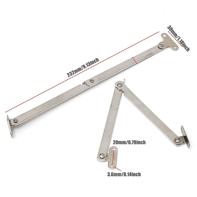 JINHENB 4 Pcs Buffer Hinge Stainless Steel Cabinet Door Lift