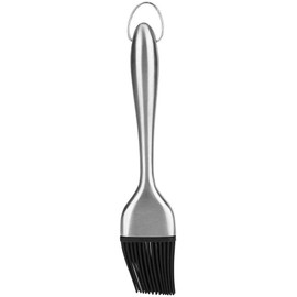 Pincel para Barbacoa, Aplica Aceite o Salsa con Cabeza de Silicona, Mango Acero Inoxidable 20cm para Asar Parrilla Adultos Uso Hogar