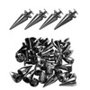 Nsiwem Rivets Pointed 150 Pieces Black Punk Decorative Rivets Killer
