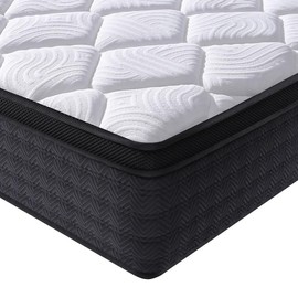 DEHIJU Full Size Mattress, 10 Inch Hybrid Memory Foam Full Mattress in a Box, Medium Firm, Pressure Relief, CertiPUR-US