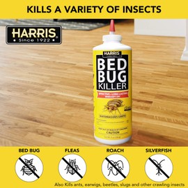 Harris HDE-8 Bed Bug Powder Diatomaceous Earth, 8oz, Yellow
