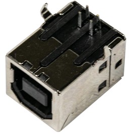 risingsaplings 10pcs USB 2.0 Standard Type B Female Socket Connector Jack Port 90 Degree Right Angle for Replacement Adapter Black