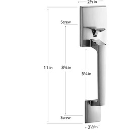 Berlin Modisch Single Cylinder HandleSet with Lever Door Handle (for Entrance and Front Door) Reversible for Right and Left Handed and a Single Cylinder deadbolt Handle Set Satin Nickel Finish