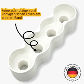 Luminick Tubenhalter, Tubenständer, Kühlschrank Organizer weiß für 4 Tuben, für Senf, Mayo, Tomatenmark etc., Ordnung, Hygiene und Sichtbarkeit, Halterung für Standardtuben