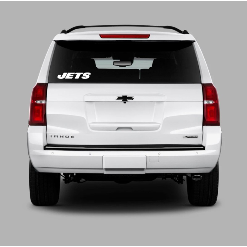Unbranded New York Jets Vinyl Decal - White, 4"