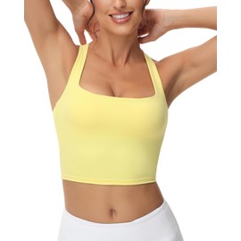 romansong Strappy Yoga Sports Bra for Women, Padded, Crisscross Back Tank Tops