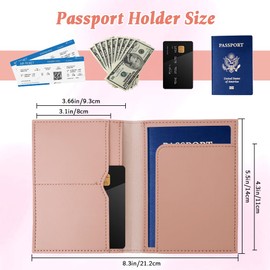 Passport Holder for Travel Women Initial S Passport Cover Passport Wallet Passport Case Travel Essentials Leather Passport Holder and Luggage Tags Set With Chenille Letter Patch for Travel Purple S