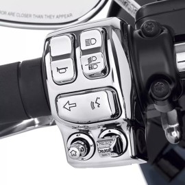 TrichTu Mount 13x Chrome Hand Control Switch Cap Button Cover For Harley Road Glide Tri Glide
