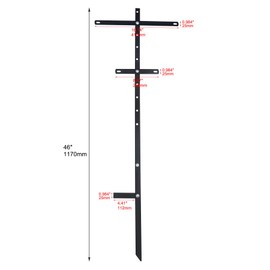 Abeicy 2 Pieces Heavy Duty Metal T Bar Yard Sign Stake, for Holding and Standing Signs in Lawn, Ground, Garden, Park or Outdoor Decoration, 46 Inches