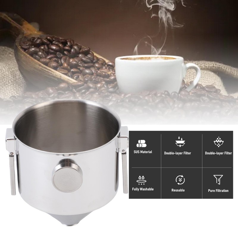 Stainless Steel Reusable Coffee Filter Pour Over Coffee Dripper Paperless