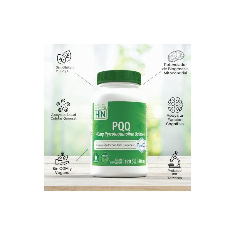 Health Tru Nutrition | PQQ, 40 MG, 120 Cápsulas