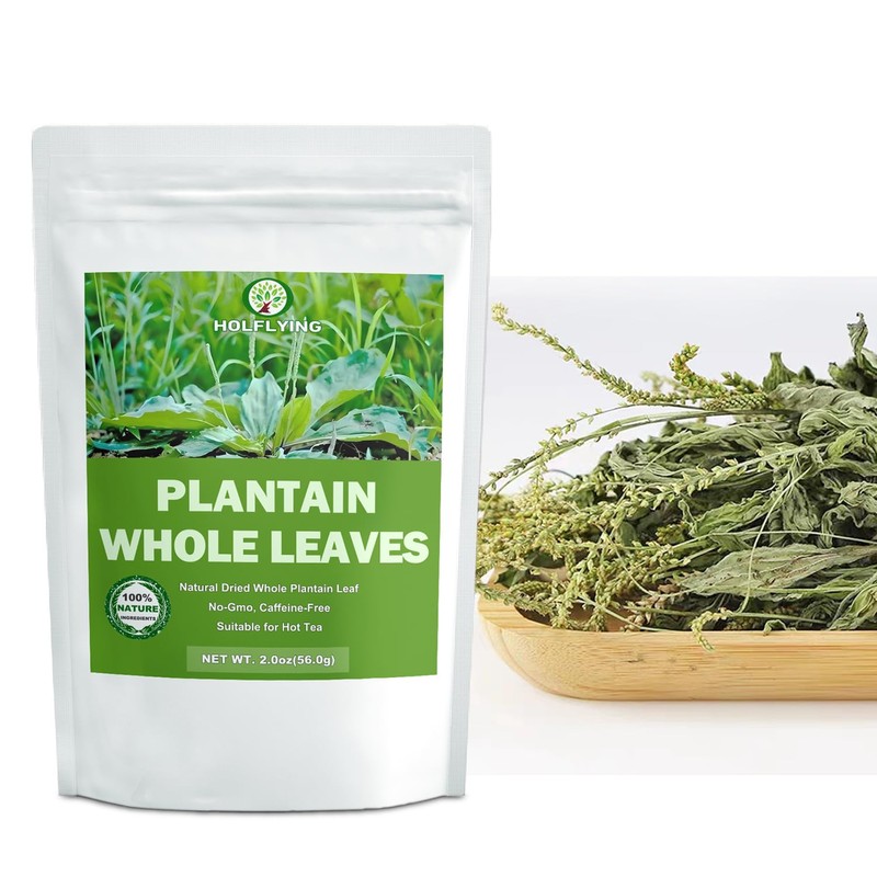 Dried Whole Plantain Leaf Herbs - 2.0 oz(56.0g), All-Natural Plantain