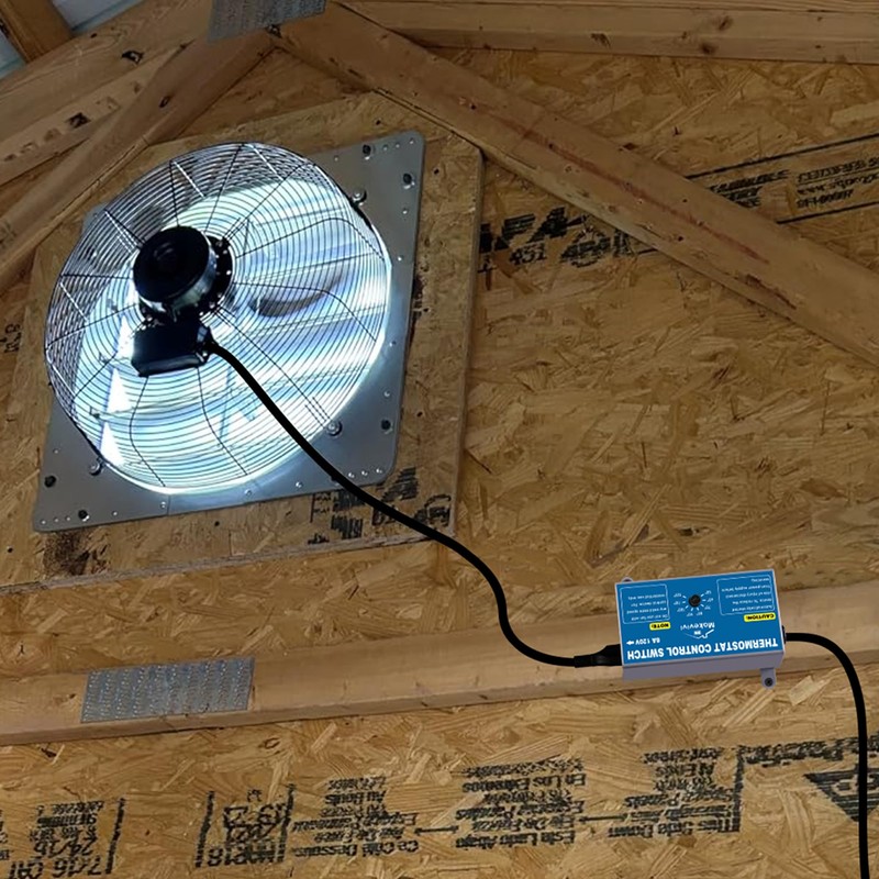 Makevivi Attic Fan Thermostat Control, Plug & Play Socket Design,