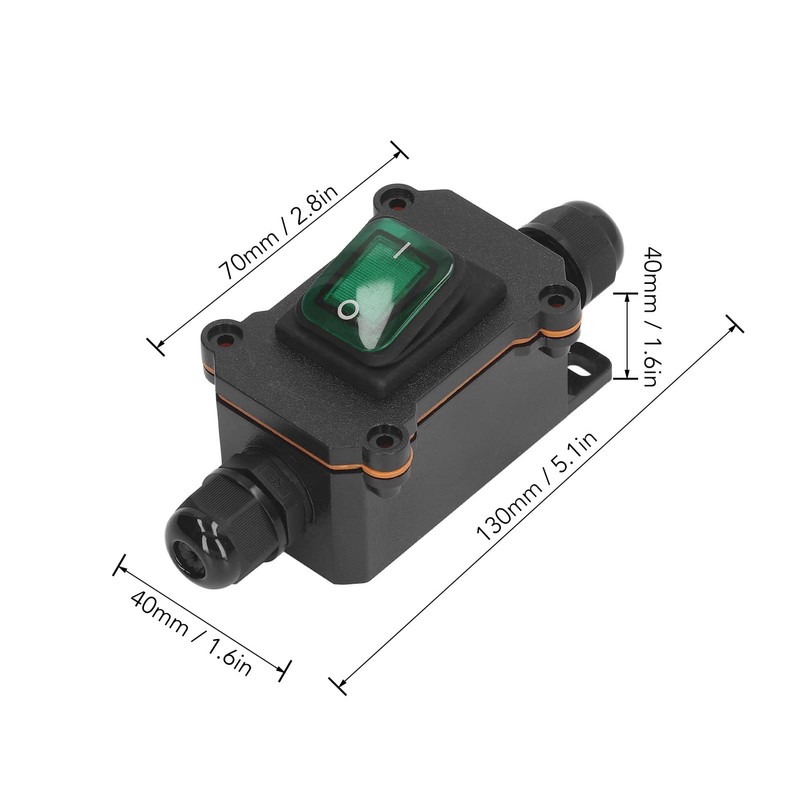 Inline Cord Switch, 4 Pin 2 Position On Off Toggle