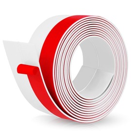 Weather Stripping Door Draft Stopper Flexible Self Adhesive Silicone Door Seal Strip for Glass Doors Windows and Shower Glass Gaps, 2 Inch Wide X 10 Feet Long, White