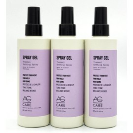 AG Care Curl Spray Gel Thermal Setting Spray 8 oz - "Set of 3"