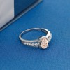 Gem Stone King 925 Sterling Silver Peach Morganite and White