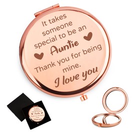 Yicadorn Aunt for Auntie,Great Auntie Gift Ideas,Nephew Niece Gifts from Auntie,Birthday Gifts for Aunt,Makeup Mirror,Best Aunt Gifts,Auntie Christmas Valentines Day Gifts