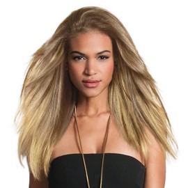 Hairdo 18" Human Hair Highlight Color R14/88H GOLDEN WHEAT - Extensions 1 piece Clip In 6 Pressure Sensitive Clips Women's Long Hair