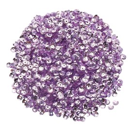 MECCANIXITY Loose Sequins 4MM Silver Backed Sequins 3000Pcs Cup Sequins Embroidery Sequins for Jewelry Making Crafts Sewing,Purple Pink