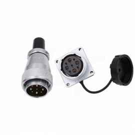 HangTon WS28 9 Pin Aviation Circular Power Connector Dustproof Heavy Duty Industrial Metal Corrosion Resistance 18 AWG Wire 25A 5A