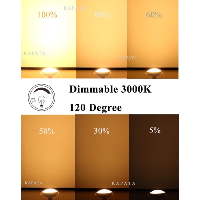 KAPATA Dimmable 40W LED PAR64 WFL Soft White 3000K 120