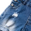 KIDSCOOL SPACE Girls Denim Overall Shorts,Little Big Boys Jean Overalls,Blue,13-14