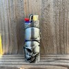 Skull Head Skeleton Metal Lighter Case Cover Holder fits BIC